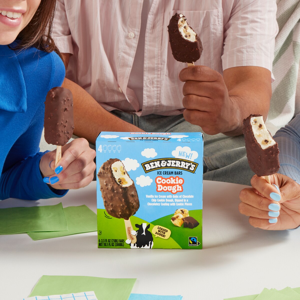 Chocolate Chip Cookie Dough Ice Cream - Bar Multipack 3 / 4