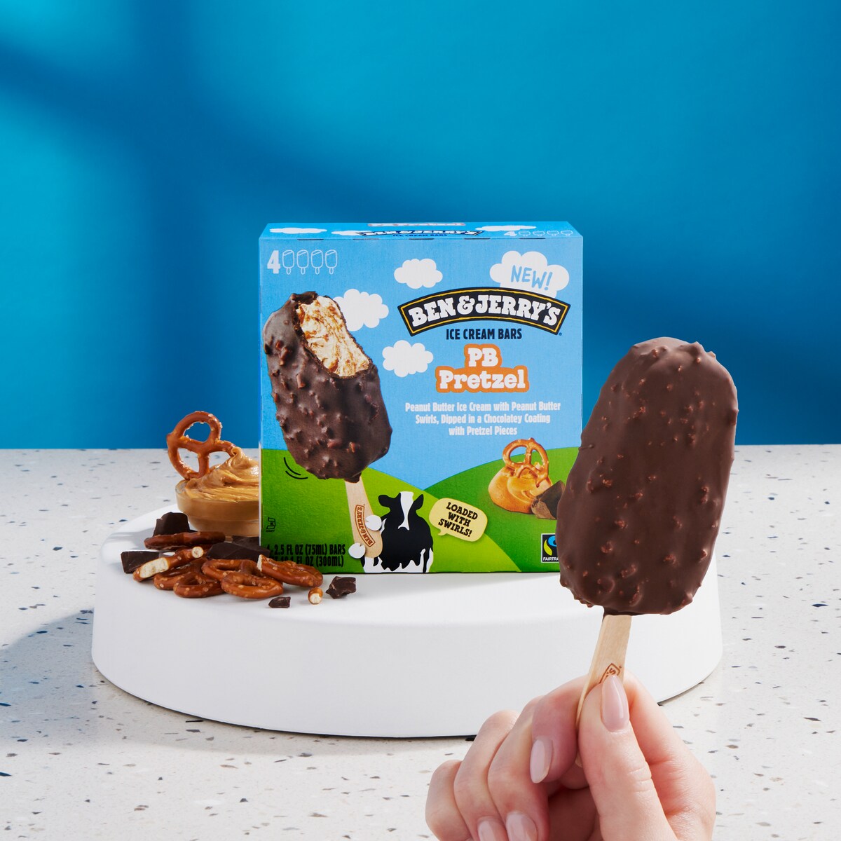 PB Pretzel Ice Cream - Bar Multipack 1 / 3