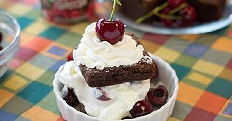Black Forest Cherry Garcia Brownie Sundae