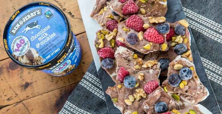 Chocolate Milk & Cookies Ice Cream Bark