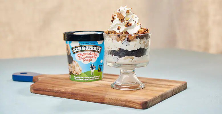 Chocolate Chip Cookie Dough Ice Cream Trifle