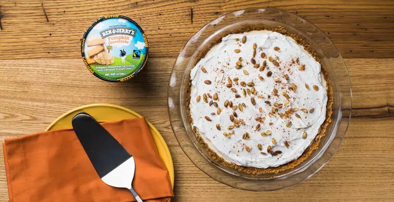 Pumpkin Cheesecake Ice Cream Pie