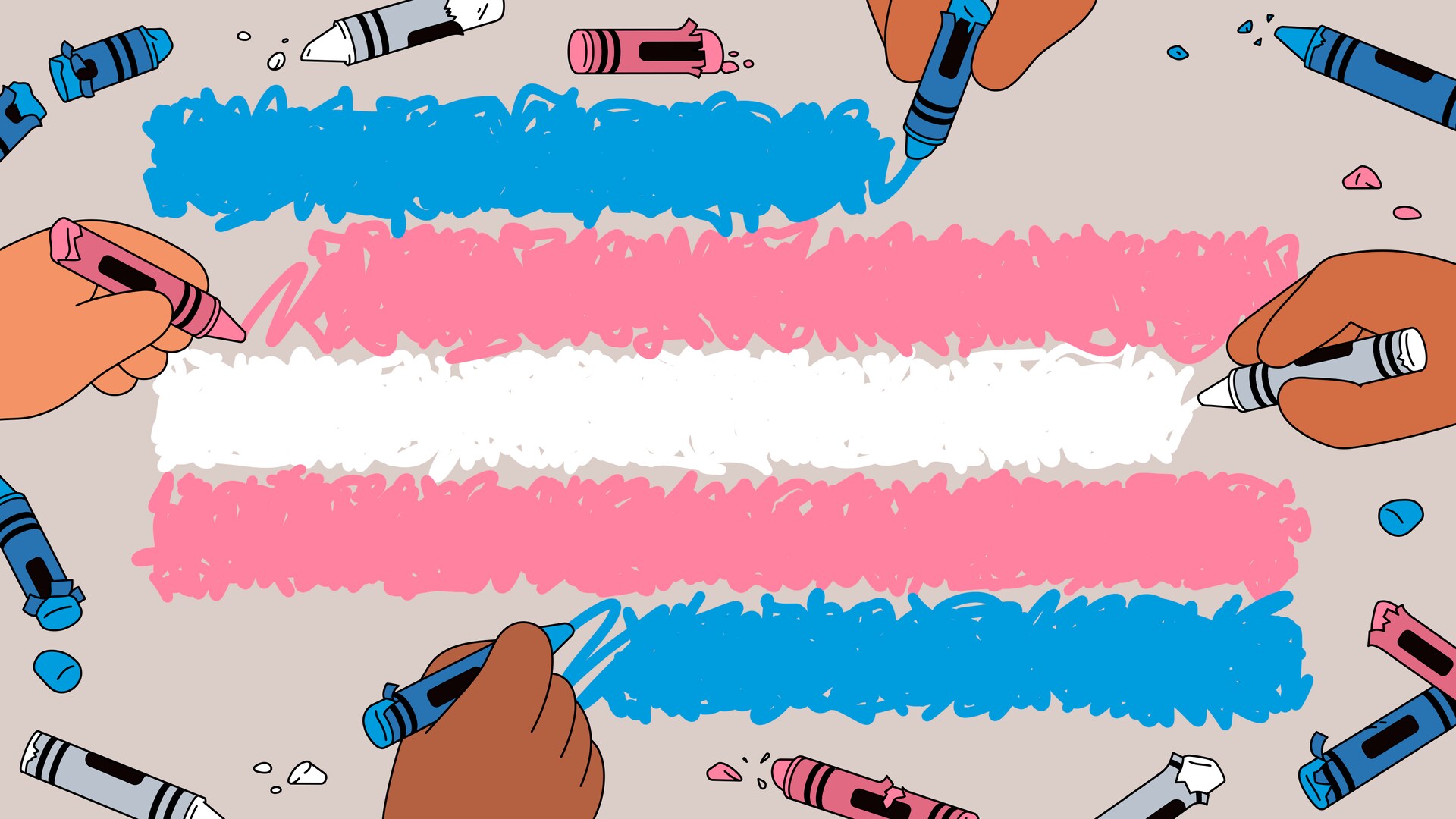 Coloring the LBGTQ+ flag