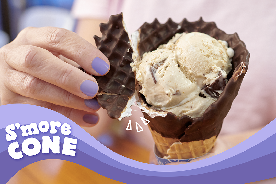 Ben & Jerry's S'more Cone with PB S'more ice cream 