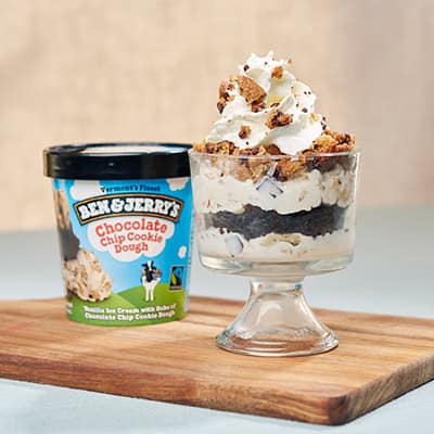 Ben & Jerry's Chocolate Chip Cookie Dough Ice Cream Trifle