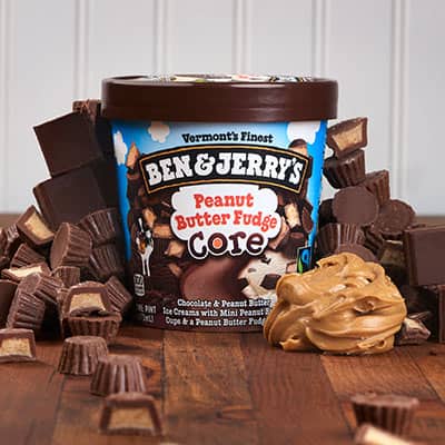 Pint of Ben & Jerry's Peanut Butter Fudge Core ice cream