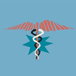 Illustration of the Caduceus symbol.